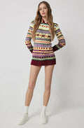 Elena | Kuscheliger Kapuzenpullover mit Muster