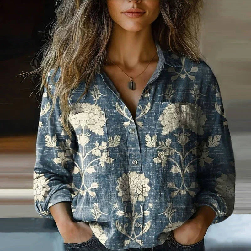 Maya | Fließende Boho Hemdbluse