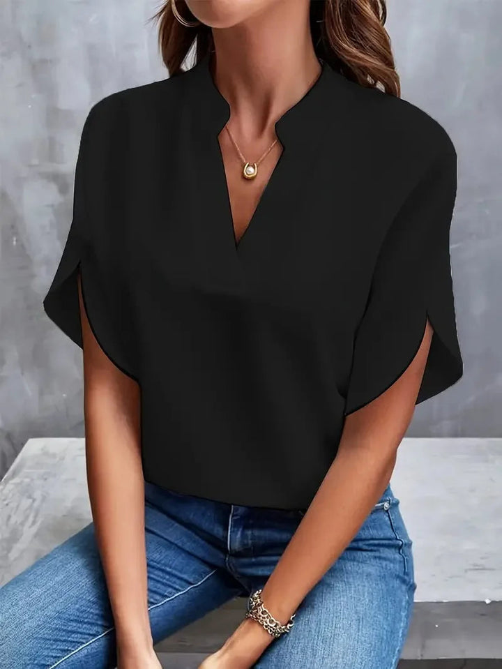 Elisabeth | Damen fließende V-Ausschnitt Bluse