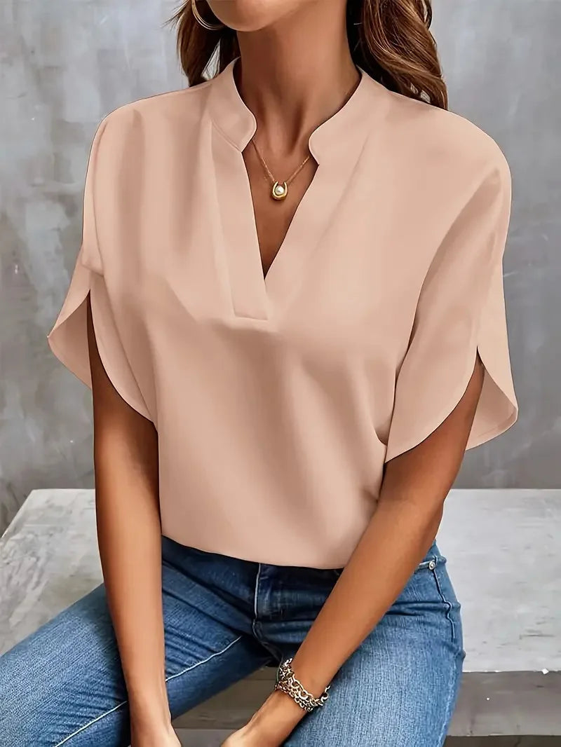 Elisabeth | Damen fließende V-Ausschnitt Bluse