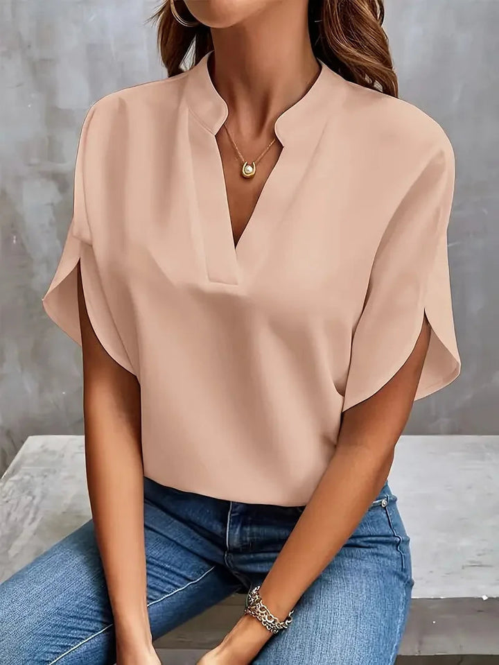 Elisabeth | Damen fließende V-Ausschnitt Bluse
