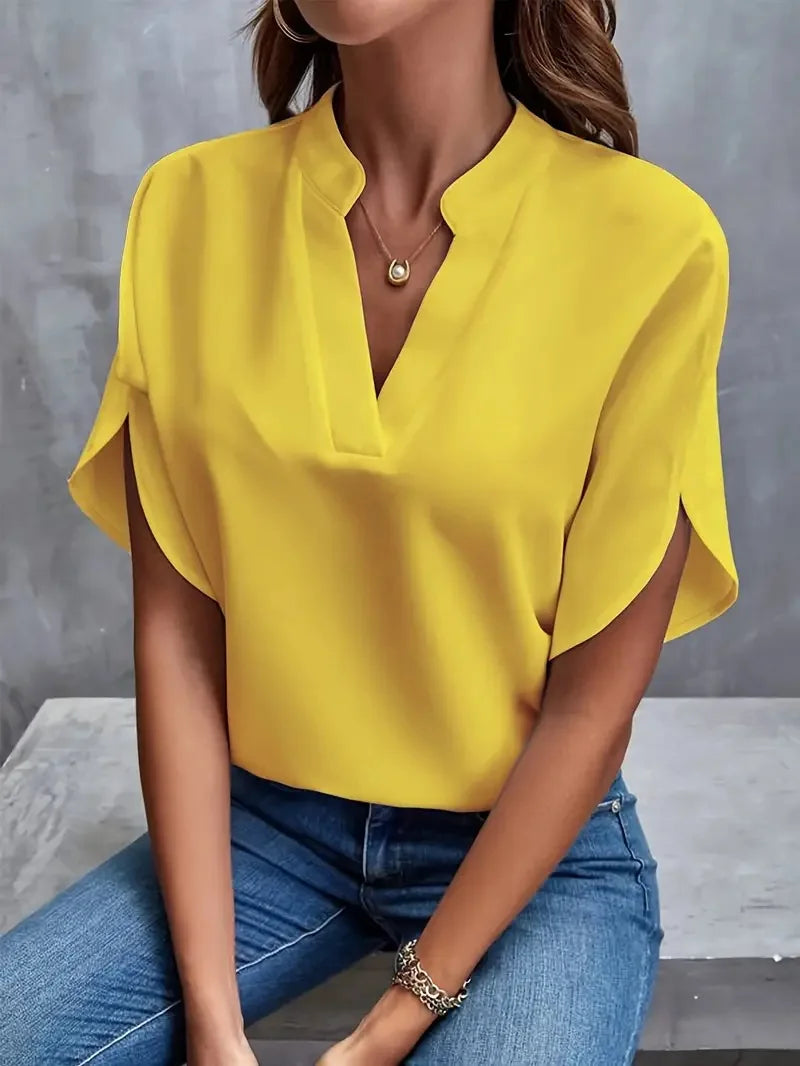 Elisabeth | Damen fließende V-Ausschnitt Bluse
