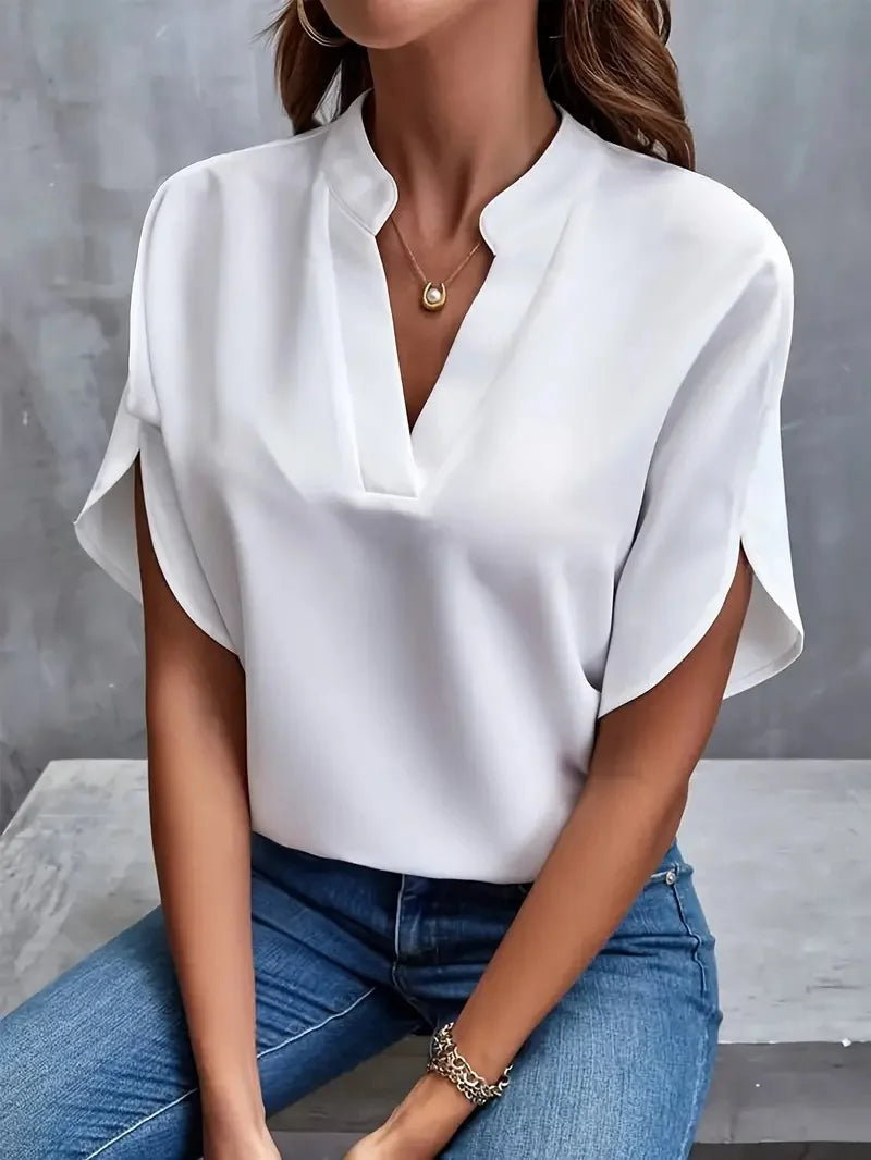 Elisabeth | Damen fließende V-Ausschnitt Bluse