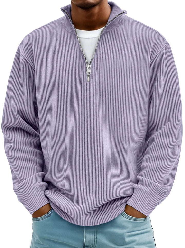 Arno | Herren Half-Zip Rippstruktur Sweatshirt