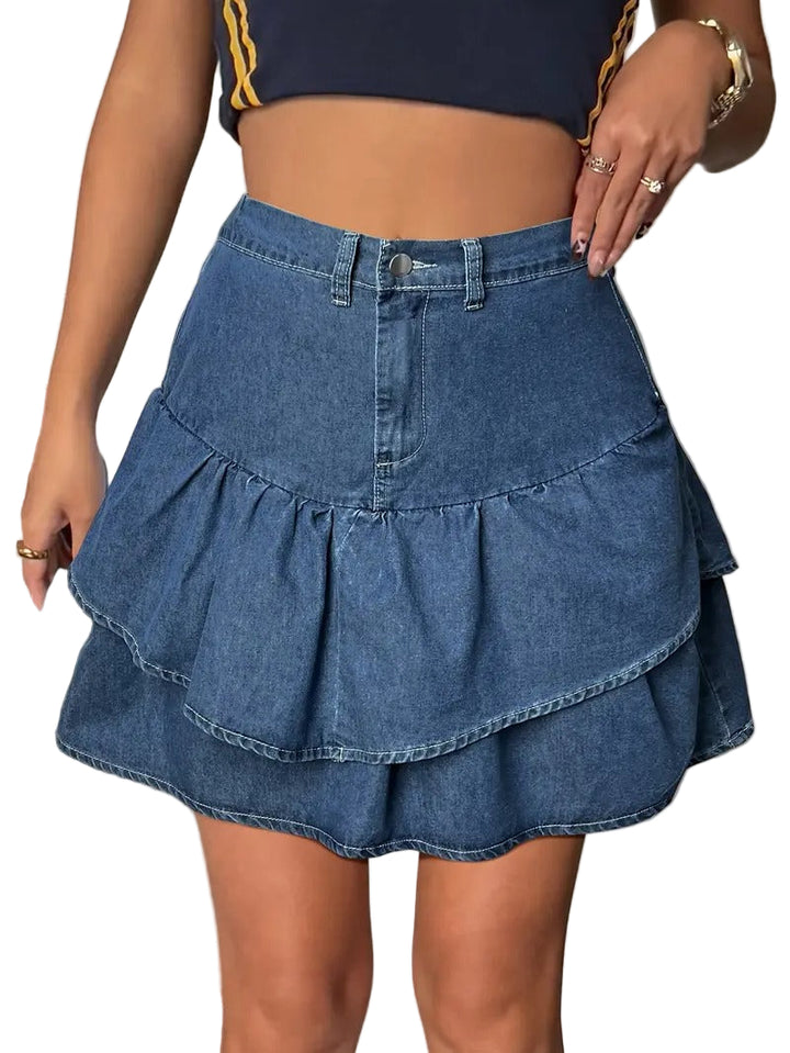 Damenrock mit Hoher Taille und Rüschen