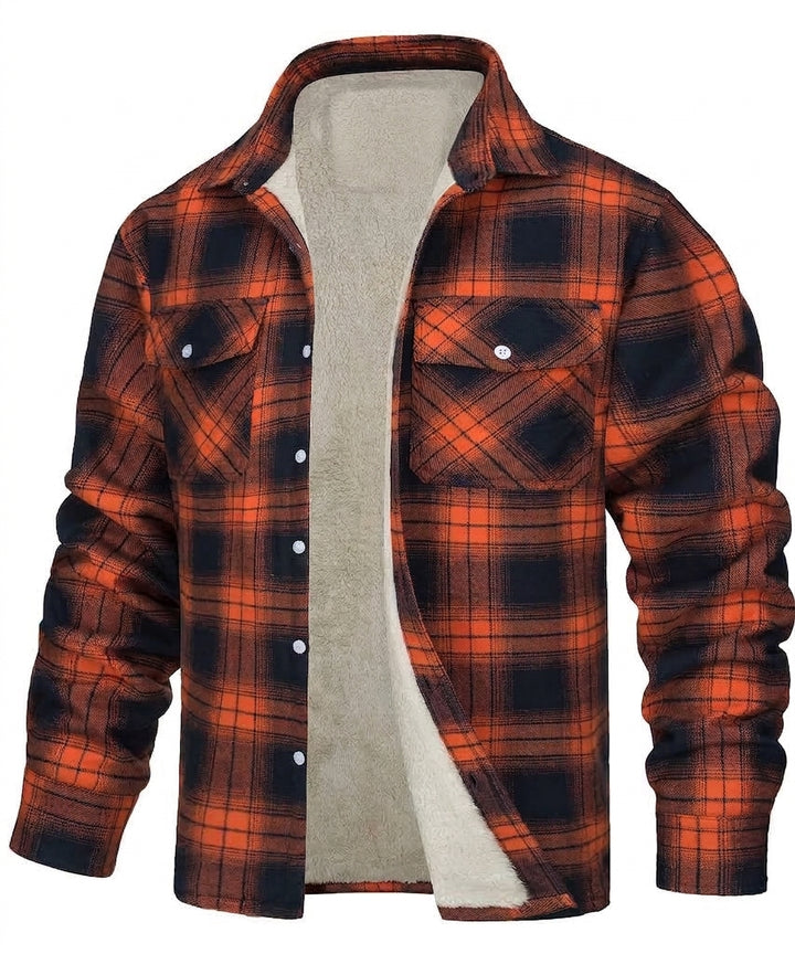 Luca | Herren Warme Hemdjacke mit Sherpa Futter