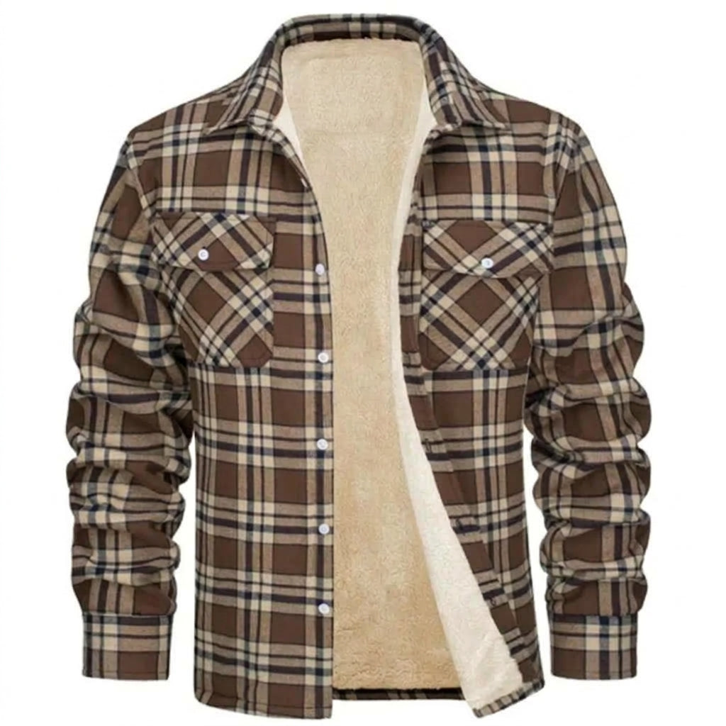Luca | Herren Warme Hemdjacke mit Sherpa Futter