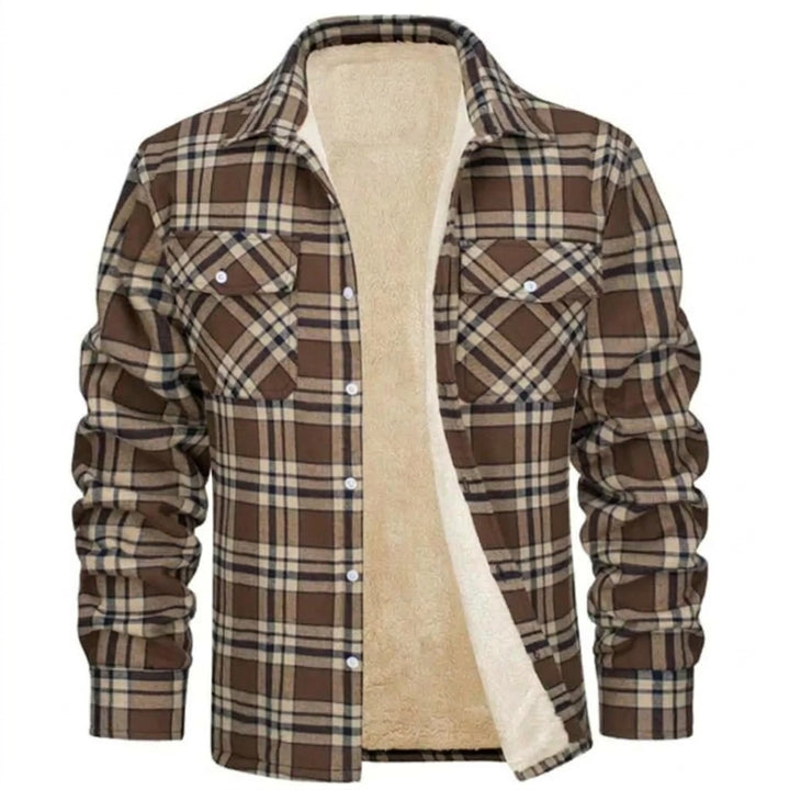 Luca | Herren Warme Hemdjacke mit Sherpa Futter