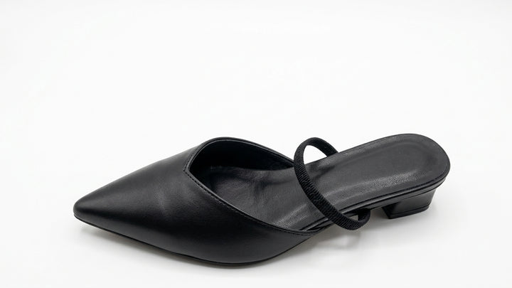 Slingpumps voor dames met spitse neus en blokhak