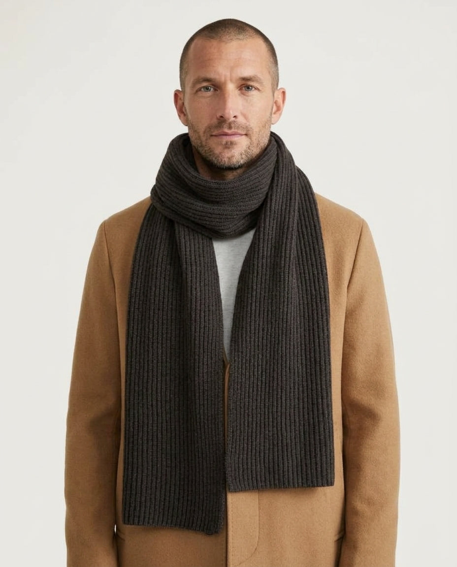 Gunther | Herren Grobstrick-Schal mit Rippmuster