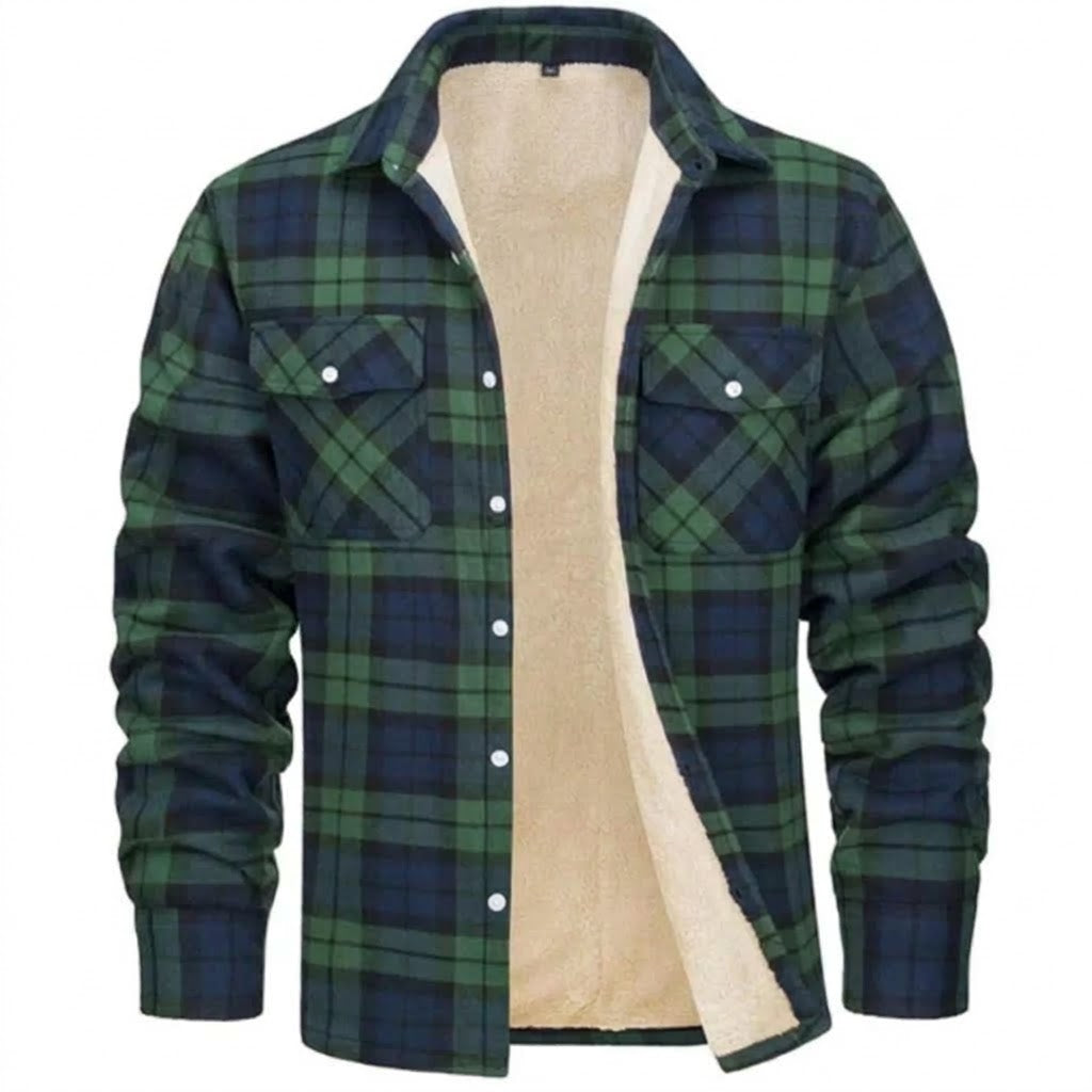 Luca | Herren Warme Hemdjacke mit Sherpa Futter