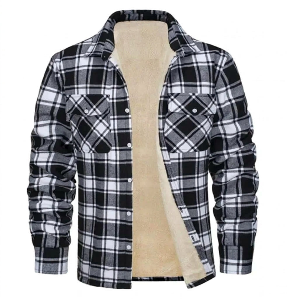 Luca | Herren Warme Hemdjacke mit Sherpa Futter