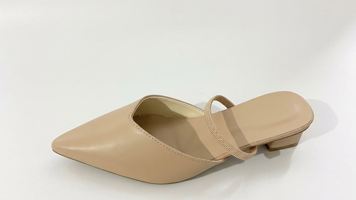 Slingpumps voor dames met spitse neus en blokhak