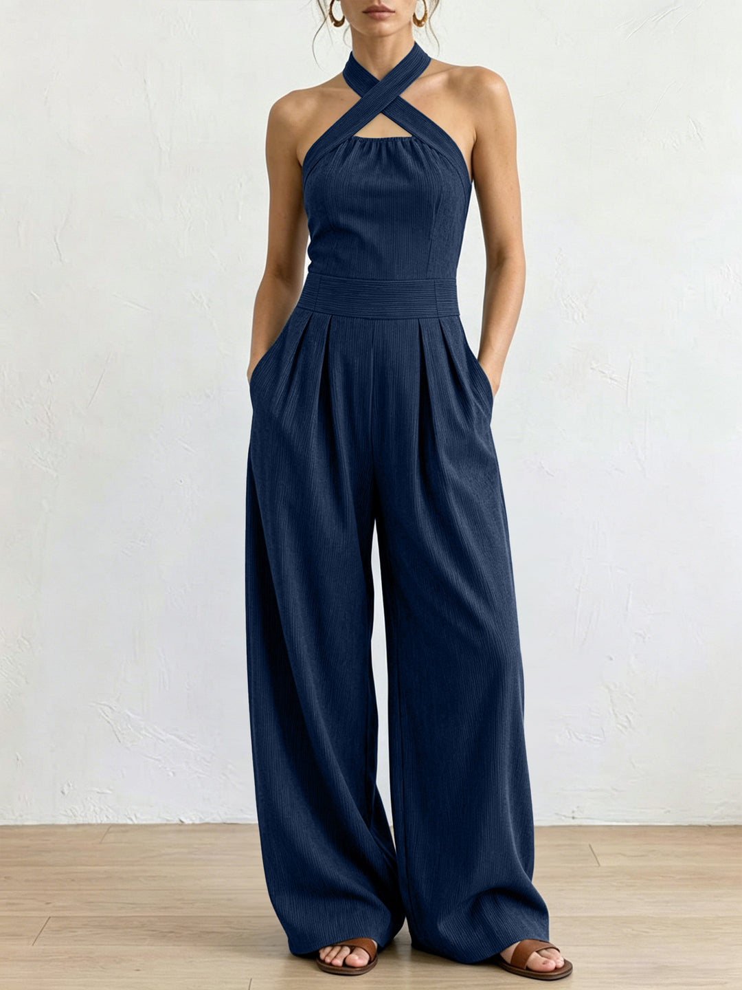Victoria | Dames comfortabele wikkeljumpsuit