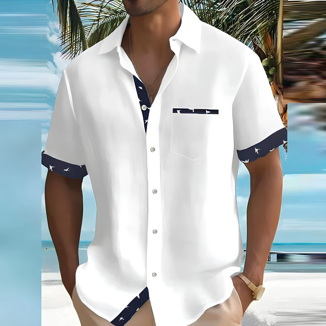 Bastian | Herren Kurzarm Hemd mit Kontrastdetails