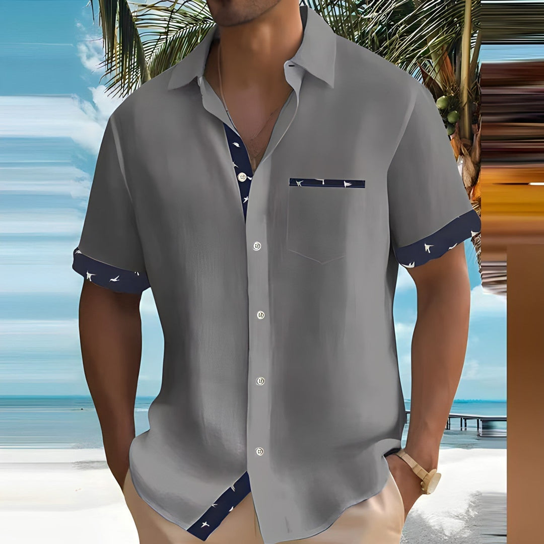 Bastian | Herren Kurzarm Hemd mit Kontrastdetails