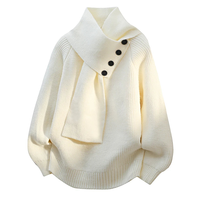 Clara | Schalkragen Strick Pullover