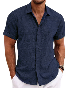 Finn | Herren Leichtes Casual Sommerhemd