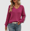 Lea | Eleganter V-Ausschnitt Pullover