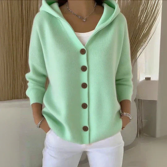Elke | Kuschelige Kapuzen Strickjacke