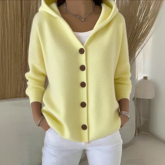 Elke | Kuschelige Kapuzen Strickjacke