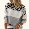 Leonie | Strickpullover mit Leopardenmuster