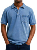 Gustav | Herren Vintage Kurzarm Polohemd mit Tasche