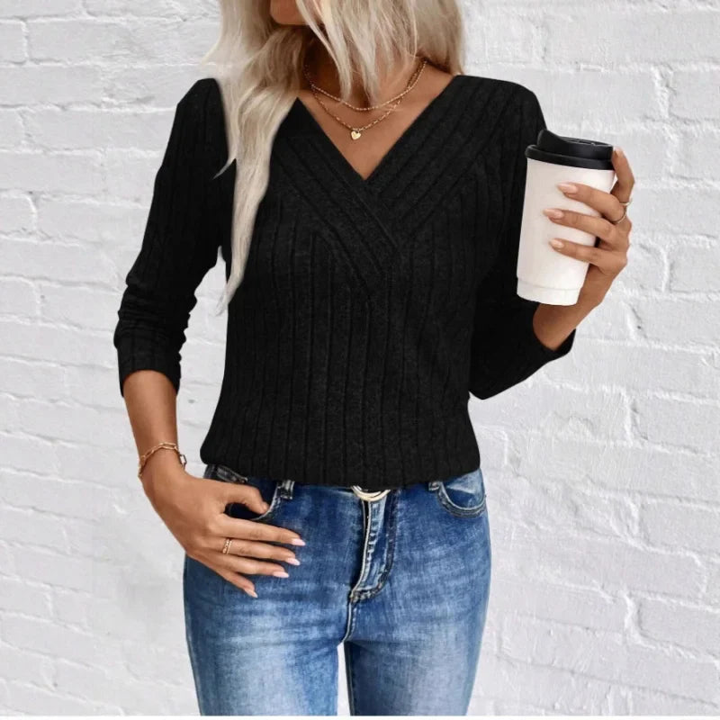 Leni | Strukturierter Streifen Pullover