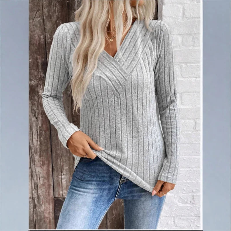 Leni | Strukturierter Streifen Pullover