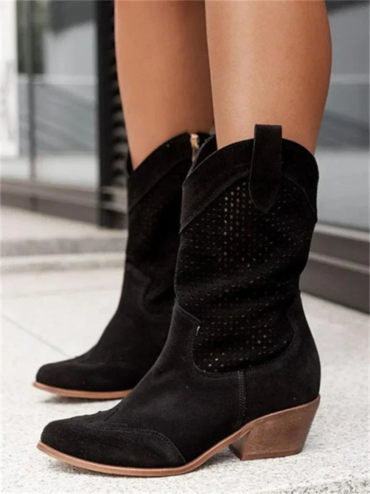 Wynona | Schicke Cowboy Stiefel mit Reißverschluss