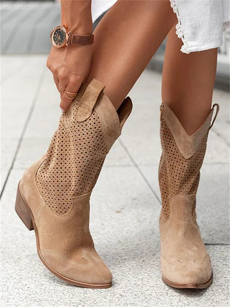 Wynona | Schicke Cowboy Stiefel mit Reißverschluss