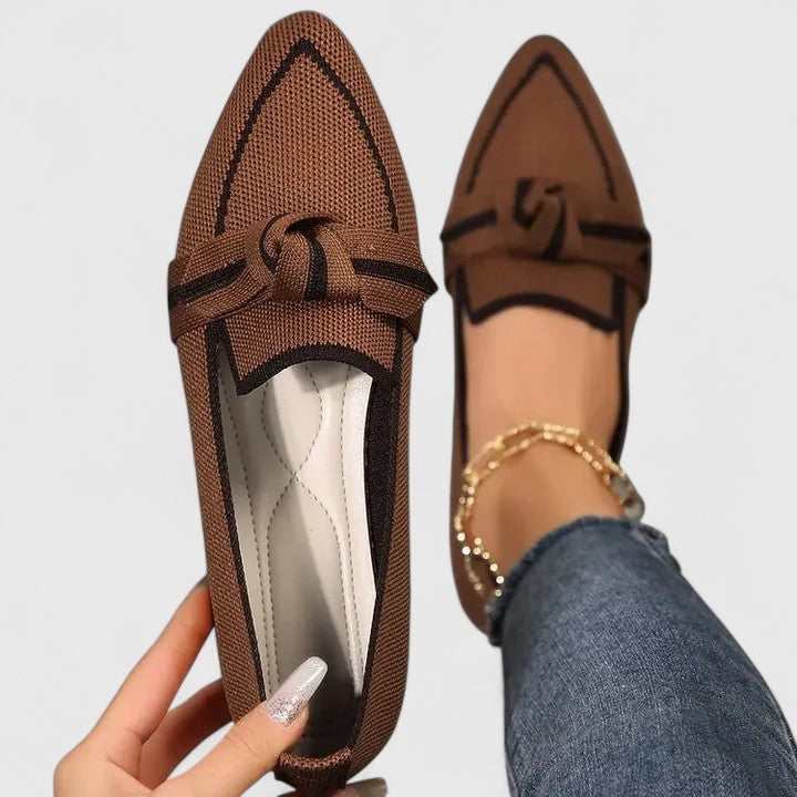 Felicia | Orthopädische Spitz Zulaufende Knoten Loafer