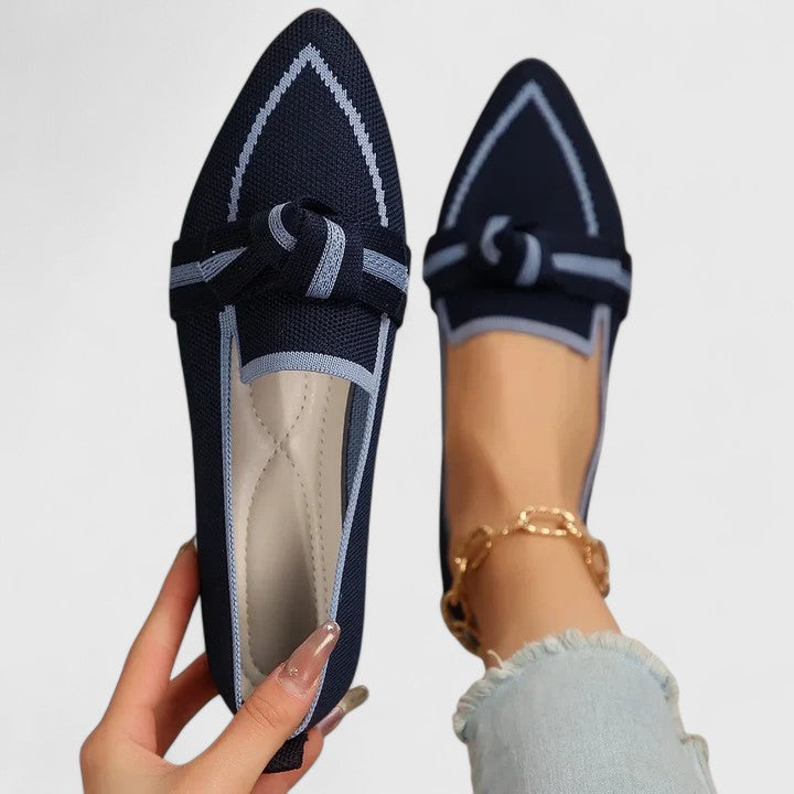 Felicia | Orthopädische Spitz Zulaufende Knoten Loafer