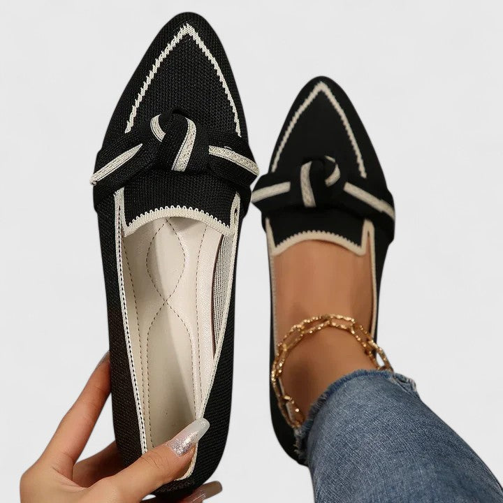 Felicia | Orthopädische Spitz Zulaufende Knoten Loafer