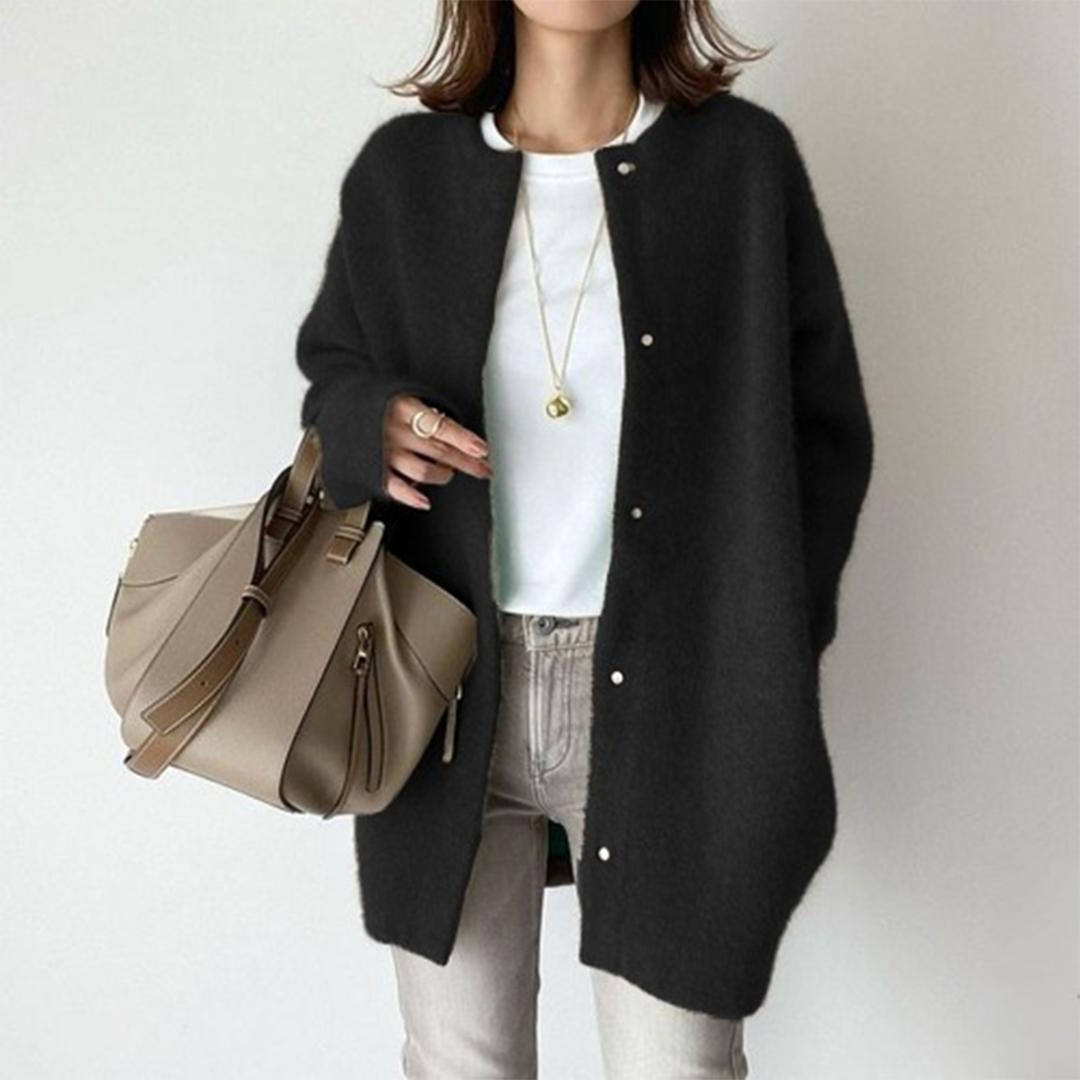 Wilma | Oversize Knopf Strickjacke