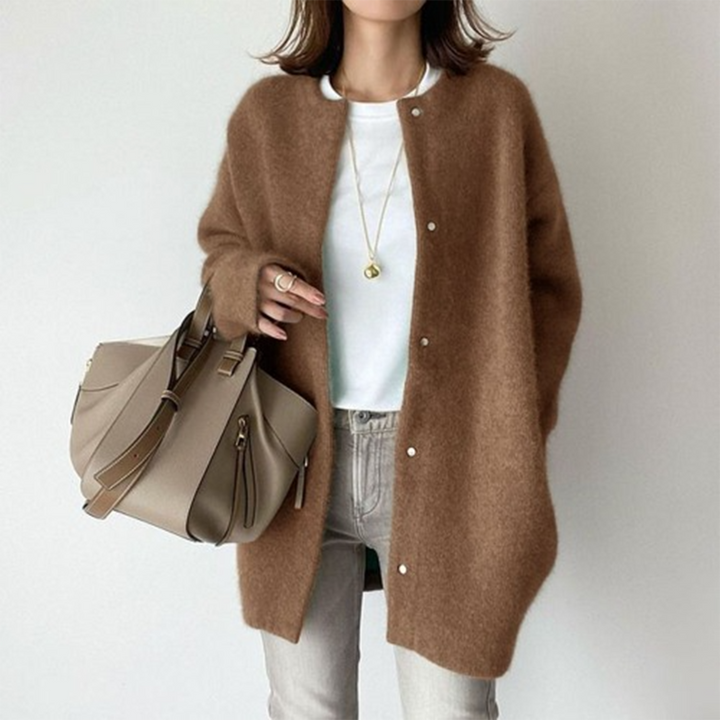 Wilma | Oversize Knopf Strickjacke