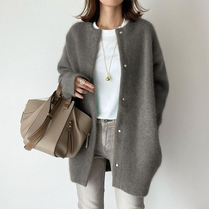 Wilma | Oversize Knopf Strickjacke