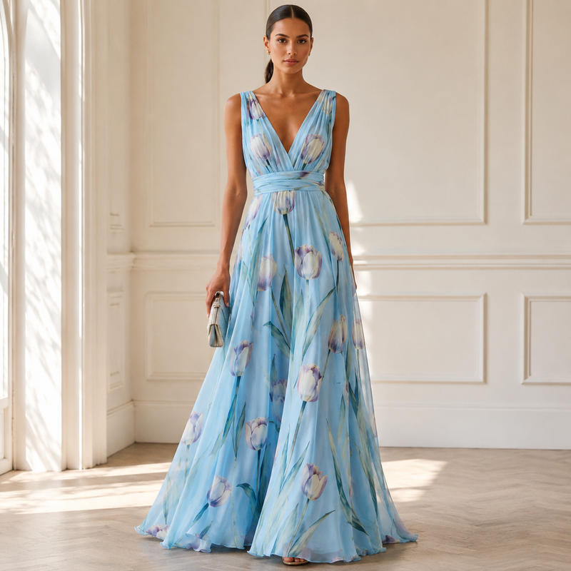 Agathe | Stilvolles Langes Maxikleid
