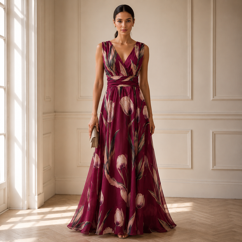 Agathe | Stilvolles Langes Maxikleid