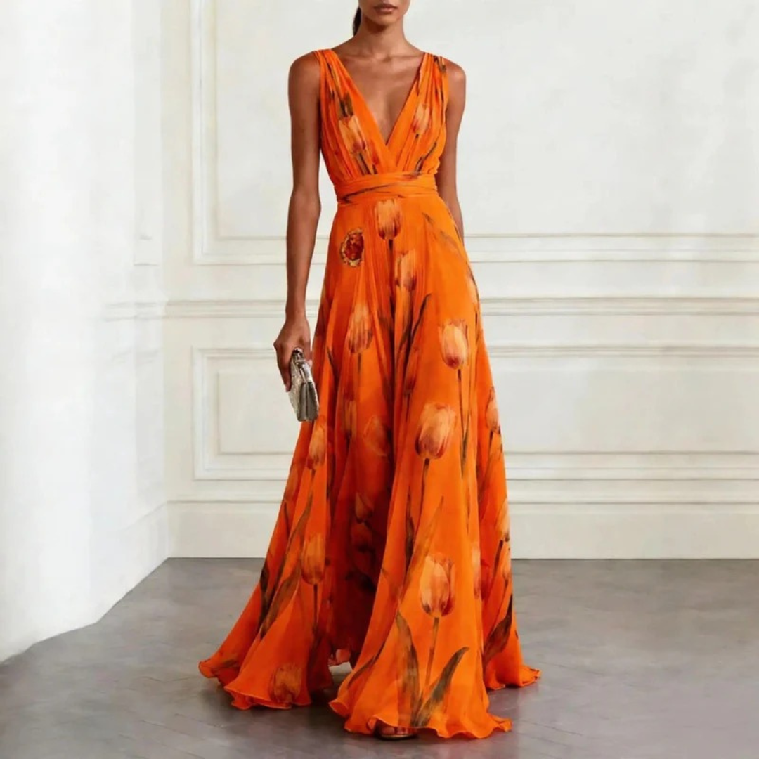 Agathe | Stilvolles Langes Maxikleid