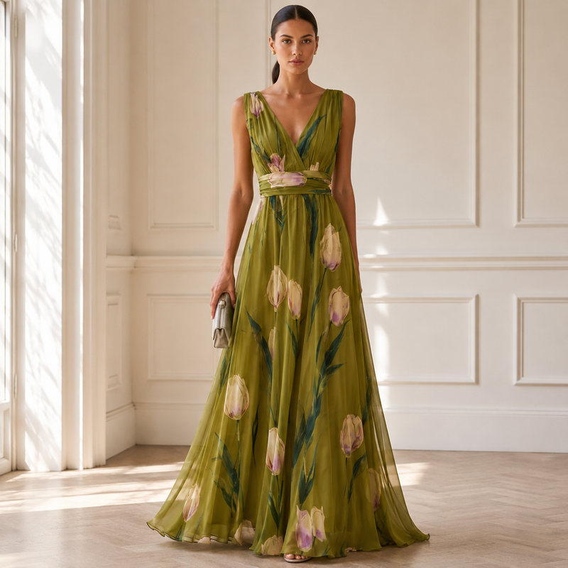 Agathe | Stilvolles Langes Maxikleid