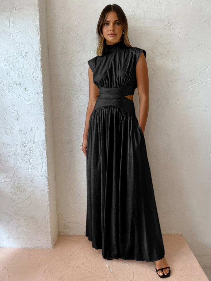 Alba | Damen Fließendes Cut-Out Maxikleid