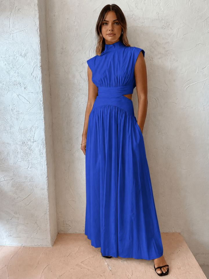 Alba | Damen Fließendes Cut-Out Maxikleid