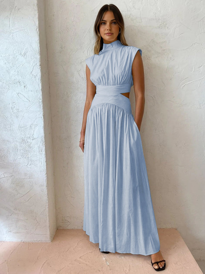 Alba | Damen Fließendes Cut-Out Maxikleid