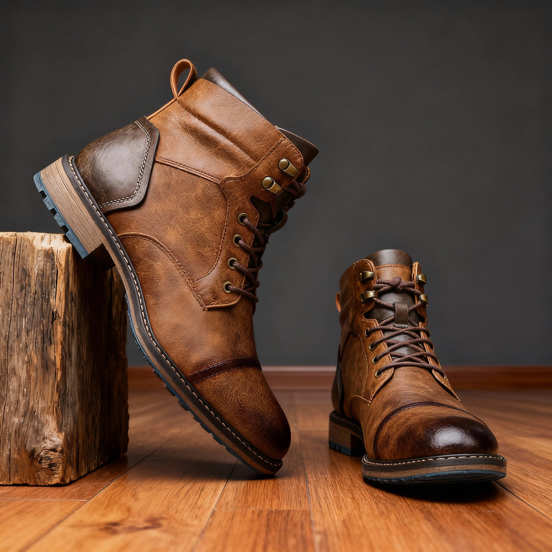 Aldric | Herren robuste Schnürstiefeletten mit Zehenkappe