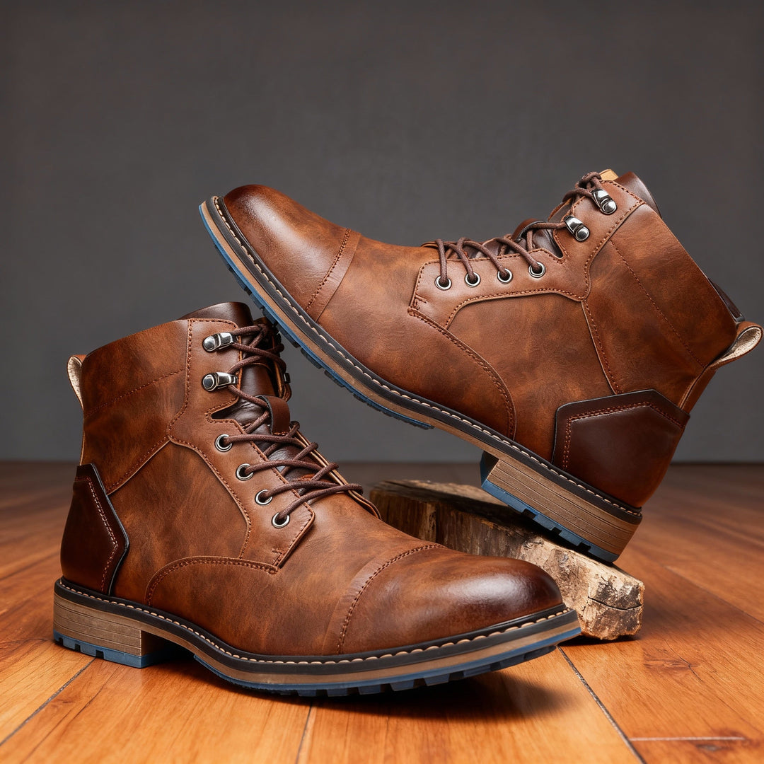 Aldric | Herren robuste Schnürstiefeletten mit Zehenkappe