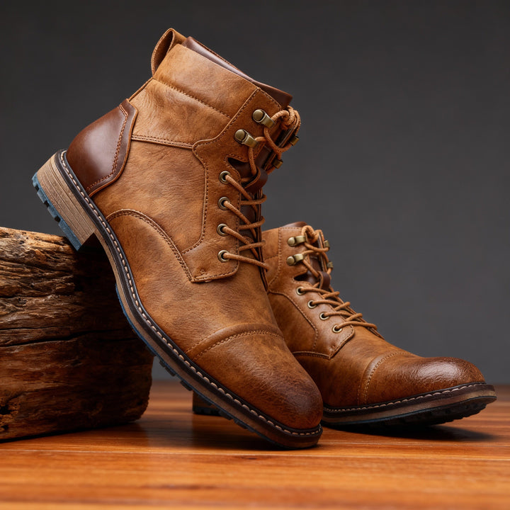 Aldric | Herren robuste Schnürstiefeletten mit Zehenkappe
