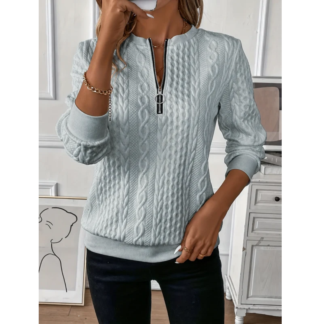 Alice | Strickpullover mit Reißverschluss