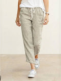 Amalia | Dames casual broek met trekkoord