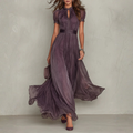 Amelie | Damen fließendes Chiffon-Abendkleid lang